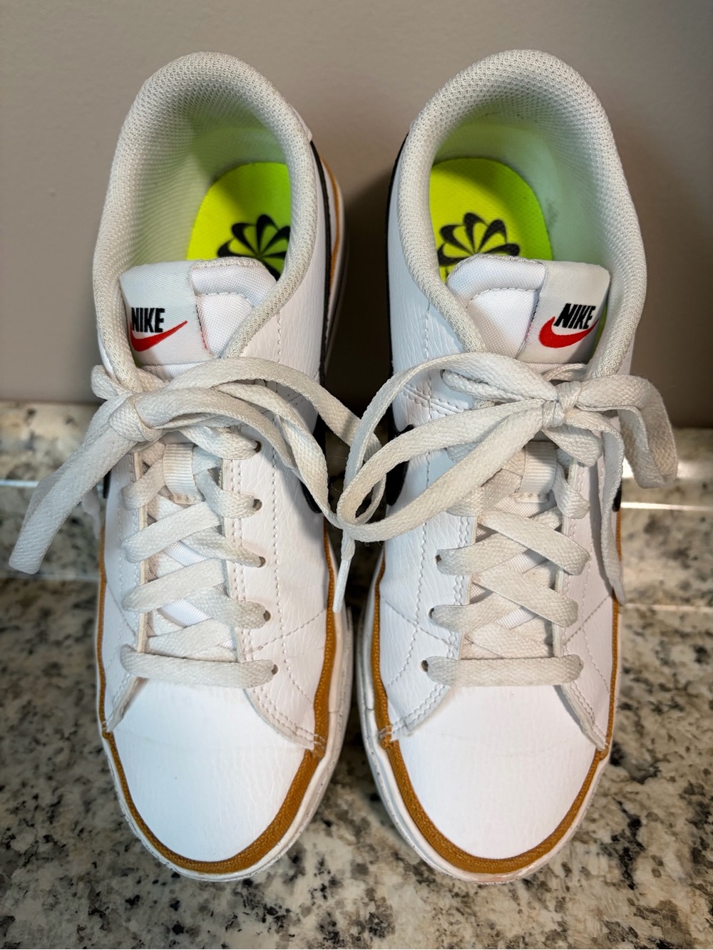 Nike Women’s White & Brown Accent Low-Top Sneakers